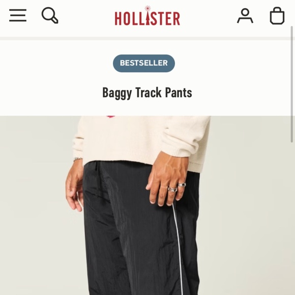 Hollister Baggy Track Pants - Picture 4 of 4